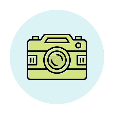 Téléchargez les illustrations : Illustration vectorielle simple icône de caméra - en licence libre de droit