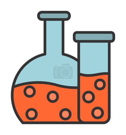 Illustration for Flask web icon, vector illustration - Royalty Free Image