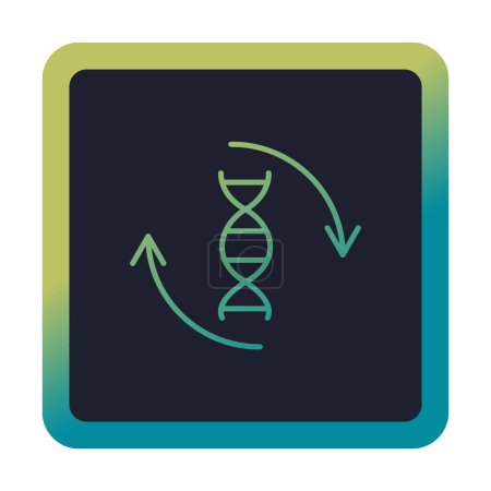 Ilustración de Molécula plana simple de diseño de icono de ADN - Imagen libre de derechos