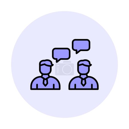Illustration for Simple Work Conversation icon, vector illustration - Royalty Free Image