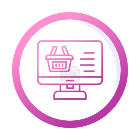 Illustration for Online shopping vector icon design - Royalty Free Image