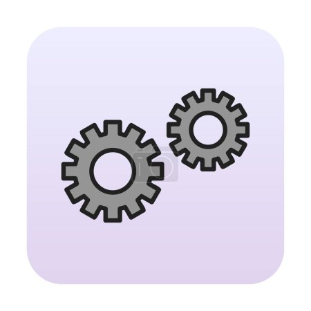 Illustration for Gear flat vector icon design - Royalty Free Image