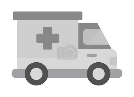 Illustration for Ambulance car icon, color vector illustration - Royalty Free Image