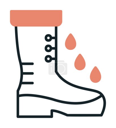 einfaches Rainboot-Symbol, Vektorillustration