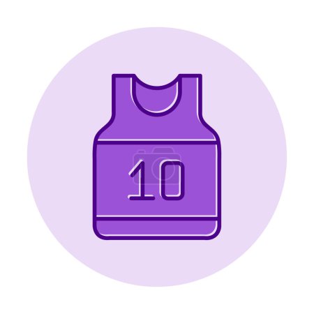 Téléchargez les illustrations : Simple icône de maillot de basket-ball, illustration vectorielle - en licence libre de droit