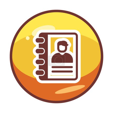 Illustration for Contact Book icon, vector illustration - Royalty Free Image