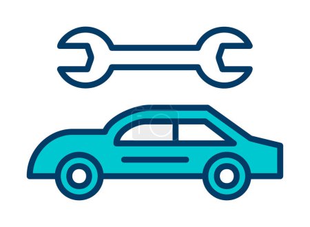 Illustration for Simple car Repair icon vector illustration design - Royalty Free Image