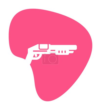 Illustration for Shotgun flat icon, vector  illustration - Royalty Free Image