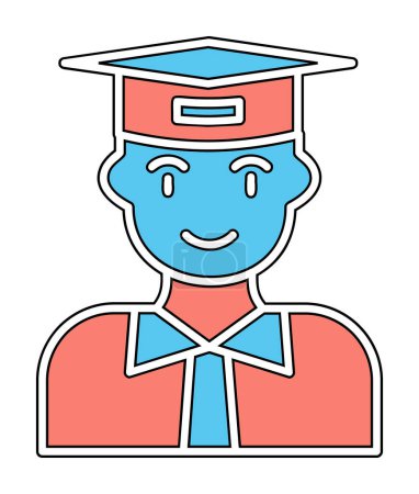 Illustration for Flat student in flat style design vector illustration - Royalty Free Image