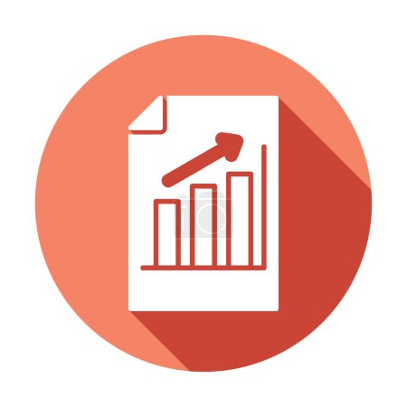 Illustration for Flat business Bar Chart icon - Royalty Free Image