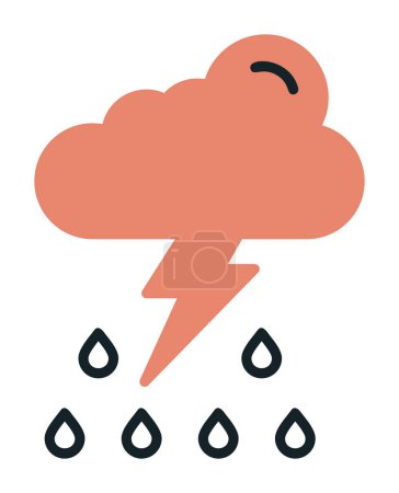 Illustration for Thunder   icon  vector illustration design - Royalty Free Image