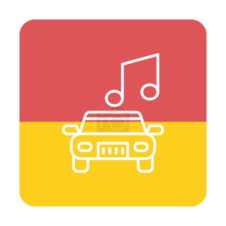 Ilustración de Coche icono de música vector ilustración - Imagen libre de derechos