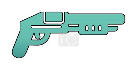 Illustration for Shotgun flat icon, vector  illustration - Royalty Free Image