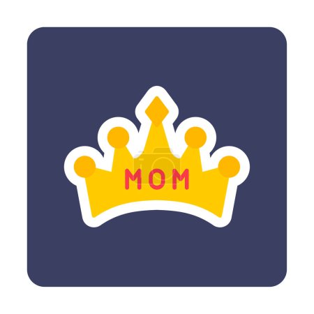 Illustration for Mom crown icon, vector illustration - Royalty Free Image