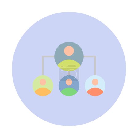 Ilustración de Simple icono jerarquía de la organización, ilustración de vectores - Imagen libre de derechos