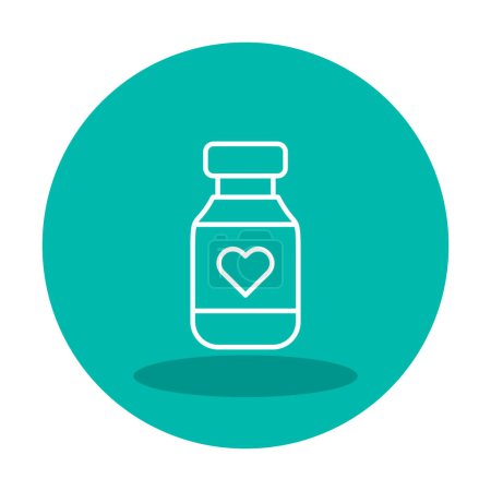 Ilustración de Vitamina botella icono web, vector de ilustración - Imagen libre de derechos