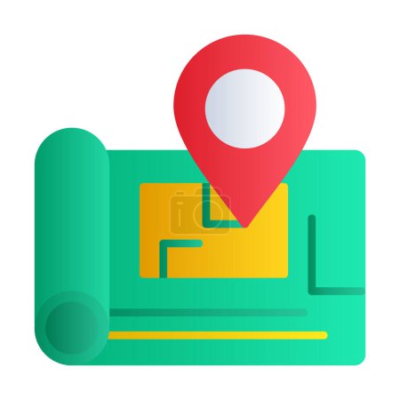 Illustration for Gps location icon, vector illustration simple design - Royalty Free Image