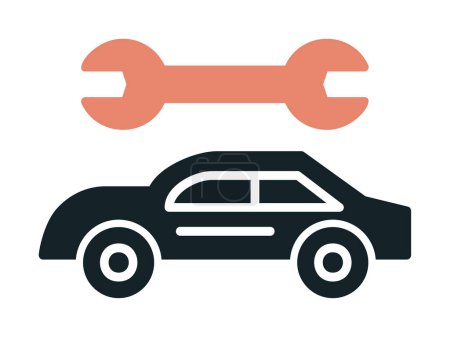 Illustration for Simple car Repair icon vector illustration design - Royalty Free Image