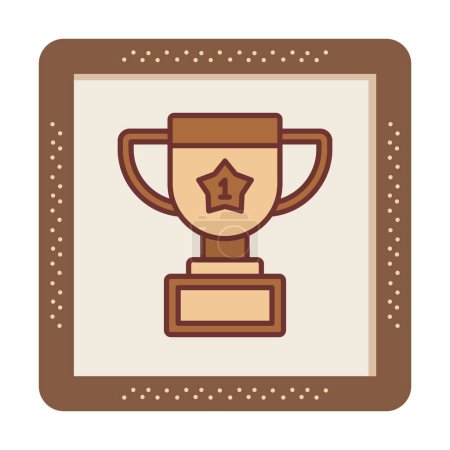 Illustration for Flat simple trophy cup vector icon - Royalty Free Image