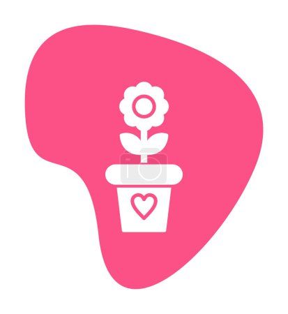 Téléchargez les illustrations : Vecteur icône Pot de fleurs - en licence libre de droit