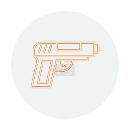Illustration for Military pistol icon vector illustration - Royalty Free Image