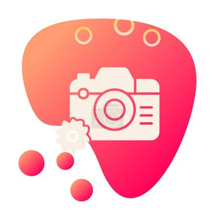 Illustration for Simple flat camera icon vector illustration - Royalty Free Image