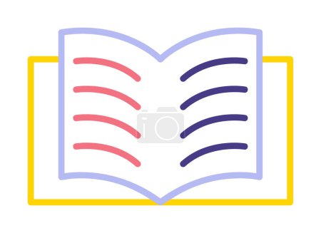 Ilustración de Web simple Abrir icono de libro - Imagen libre de derechos