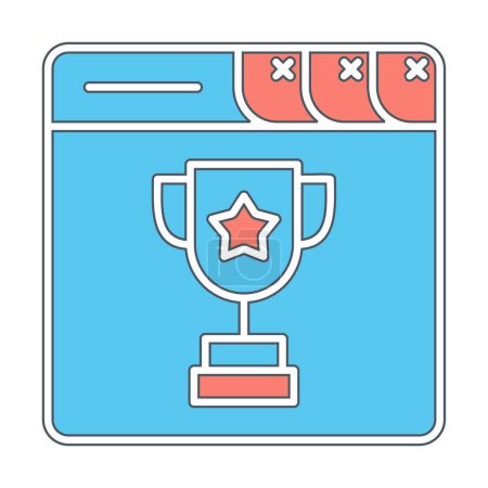 Illustration for Flat trophy cup icon vector illustration - Royalty Free Image
