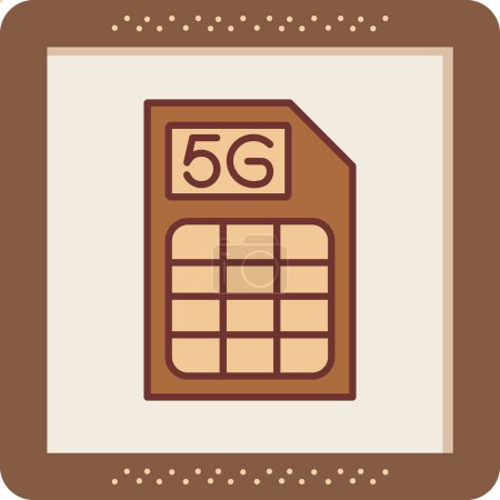 5g Sim Card web icon, vector illustration 