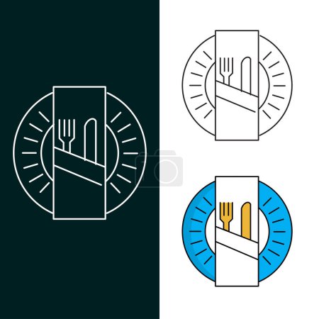 Illustration for "Dinner Setting Vector Icon Design" - Royalty Free Image