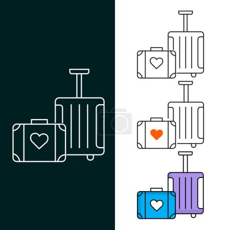 Illustration for "Luggage Vector Illustration Icon Design" - Royalty Free Image