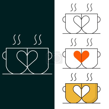 Illustration for "Coffee Cup Vector Illustration Icon Design" - Royalty Free Image