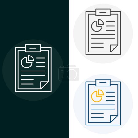 Report, Analysis Vector Illustration Icon Design