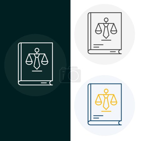 Wirtschaftsrecht Vektor Illustration Icon Design