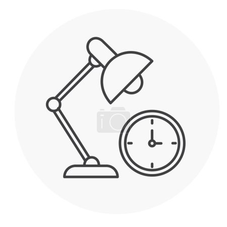 Diseño de iconos de ilustración de vectores de horas extras