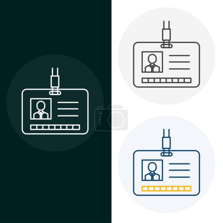 Security Pass Entry ID Card Vector Illustration Icon Design