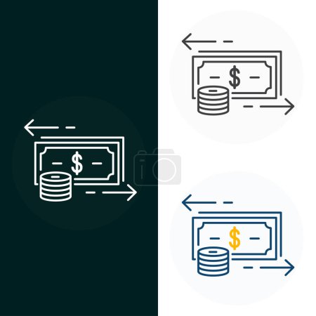 Cash Flow Vector Illustration Icon Design