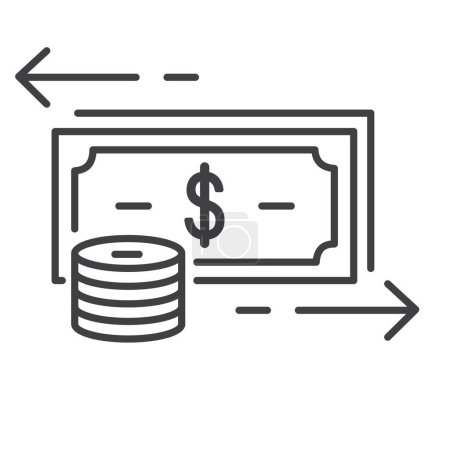 Photo for Cash Flow Vector Illustration Icon Design - Royalty Free Image