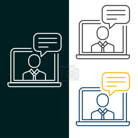 Video Call, Online Meeting, Video Communication, Vector Icon Design