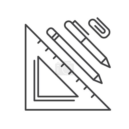 Illustration for Office Supplies Work Essentials Vector Icon Design - Royalty Free Image