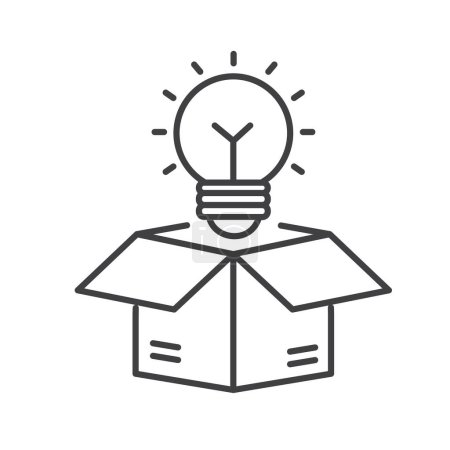 Outside the Box Innovation Vector Icon Design