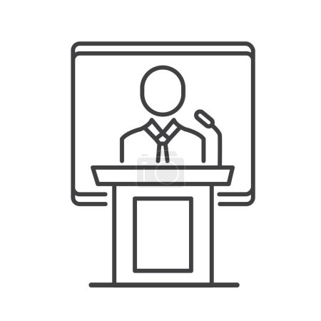 Illustration for Speech Oratorical Talk Vector Icon Design - Royalty Free Image