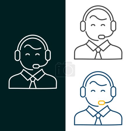 Illustration for Customer Support Vector Icon Design - Royalty Free Image