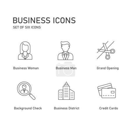 Ilustración de Gobierno corporativo conjunto de iconos vectoriales - Imagen libre de derechos