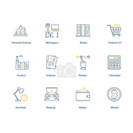 Set Of Financial Business Vector Icon Design