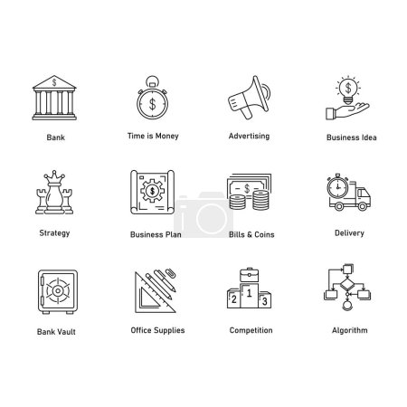 Financial Business Vector Icon Design Collection 