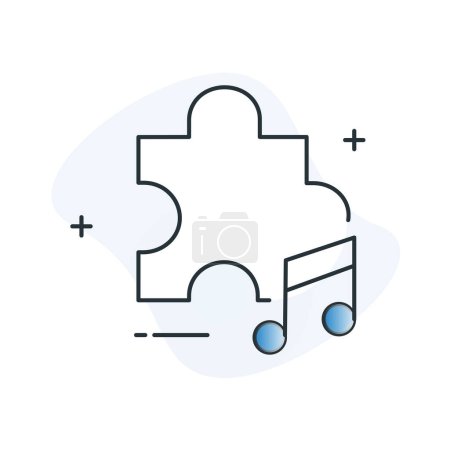 Illustration for Music Composing Digital Music Creation Vector Icon Design - Royalty Free Image