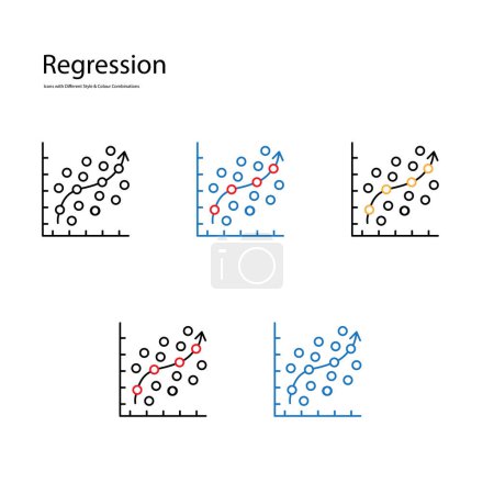 Regression Analysis Vector Icon Design