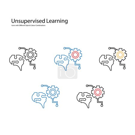 Conception d'icônes vectorielles d'apprentissage non supervisées