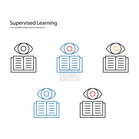 Supervised Learning Vector Icon Design